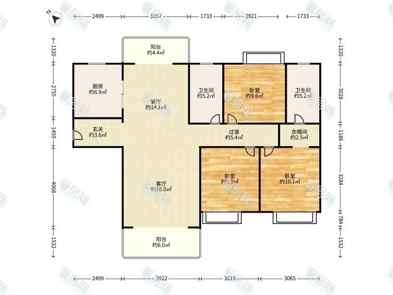 美的云熙府 3室2厅 125㎡ 随时看房 整租_美的云熙府租房户型图片10
