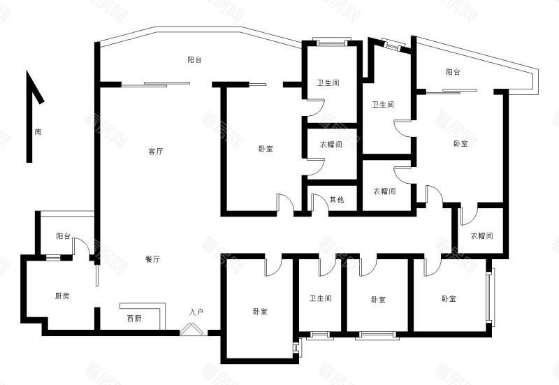 双玺花园二期 5室2厅 335.05㎡ 满五唯一_双玺花园二期二手房户型图片16
