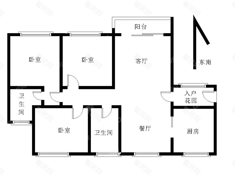 保利时代小区3室2厅2卫户型图29