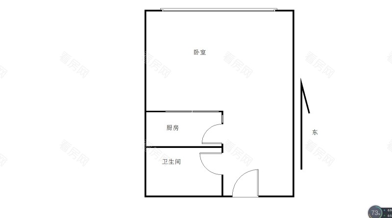 华发世纪城三期小区1室0厅1卫户型图4