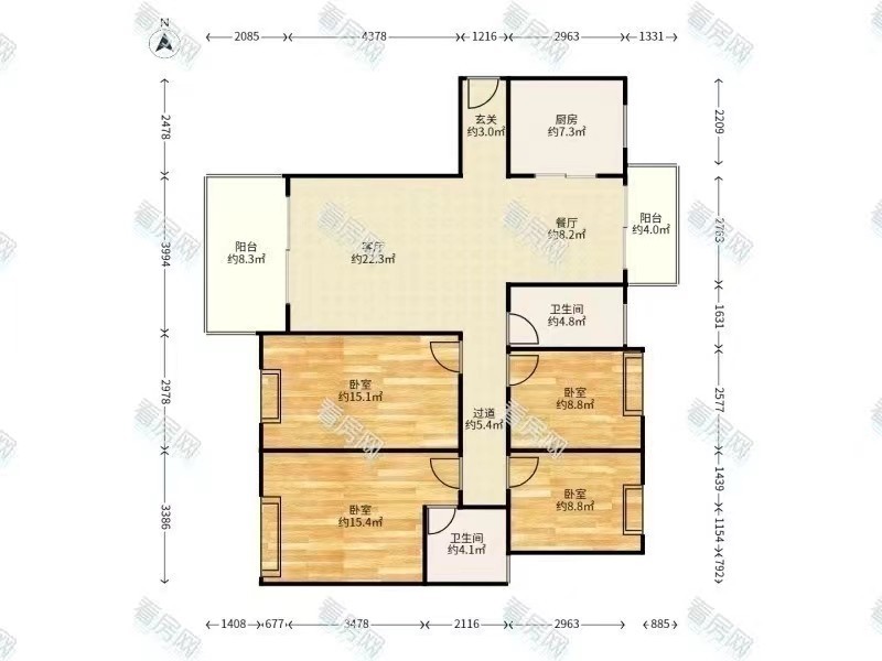 美的云熙府 4室2厅 143㎡ 随时看房_美的云熙府租房户型图片10