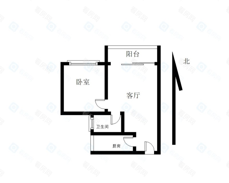 皇庭世纪小区1室1厅1卫户型图21