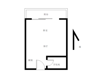 未来荟小区1室0厅1卫户型图4