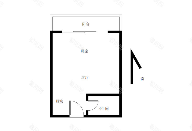 未来荟小区1室0厅1卫户型图