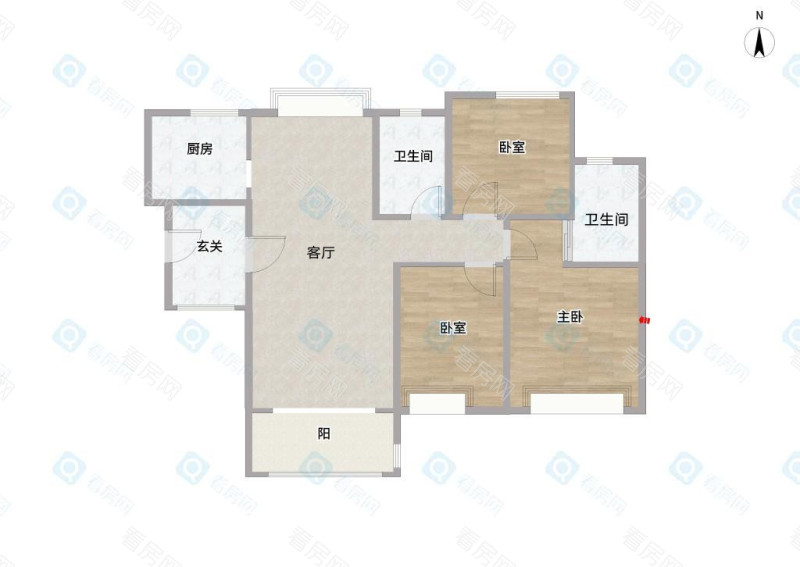 保利时代小区3室2厅2卫户型图44