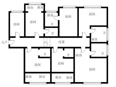 巨亿城小区7室0厅6卫户型图1