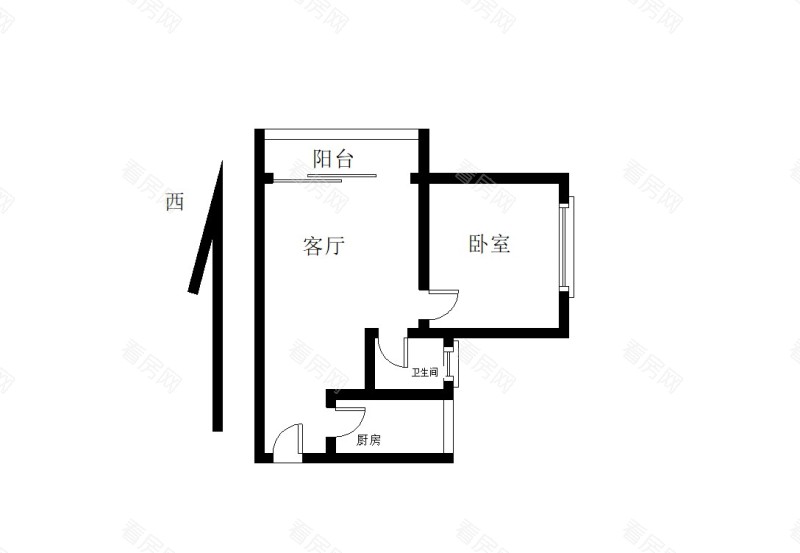 皇庭世纪小区1室1厅1卫户型图27