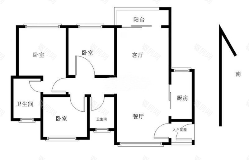 保利时代小区3室2厅2卫户型图20