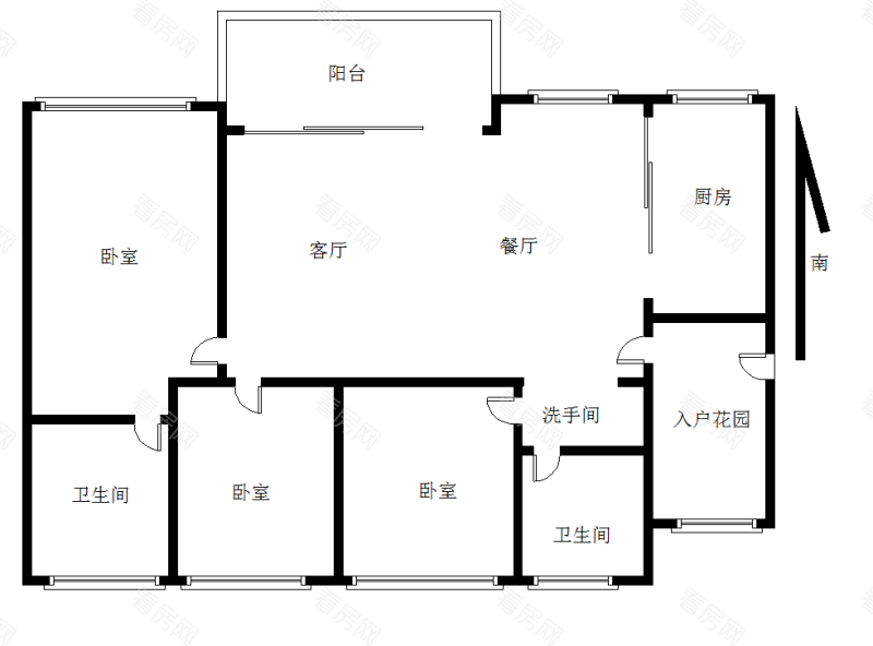 时代名著 3室2厅 96.33㎡ 满五年_时代名著二手房户型图片17