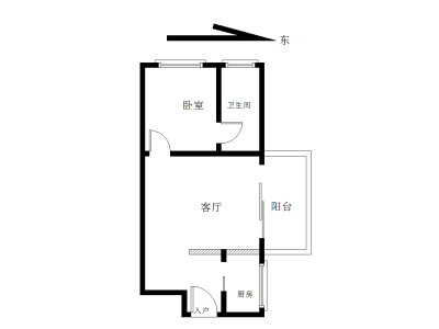 金域豪庭三期小区1室1厅1卫户型图3