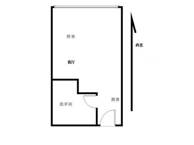 财富港小区1室0厅1卫户型图4