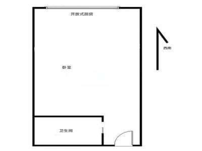 阳光粤海小区1室0厅1卫户型图2