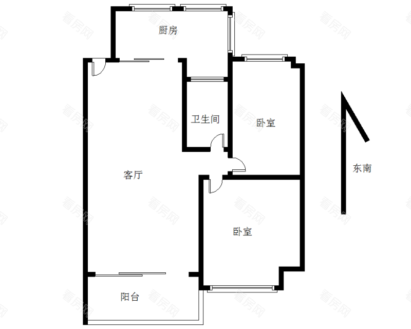 名汇嘉园 2室2厅 85.35㎡ 满五年_名汇嘉园二手房户型图片10