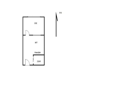 阳光粤海小区1室1厅1卫户型图1