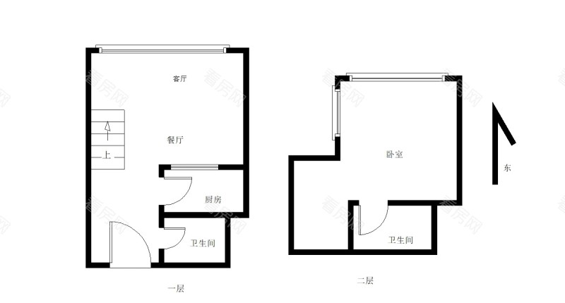 华发世纪城三期小区1室2厅2卫户型图4