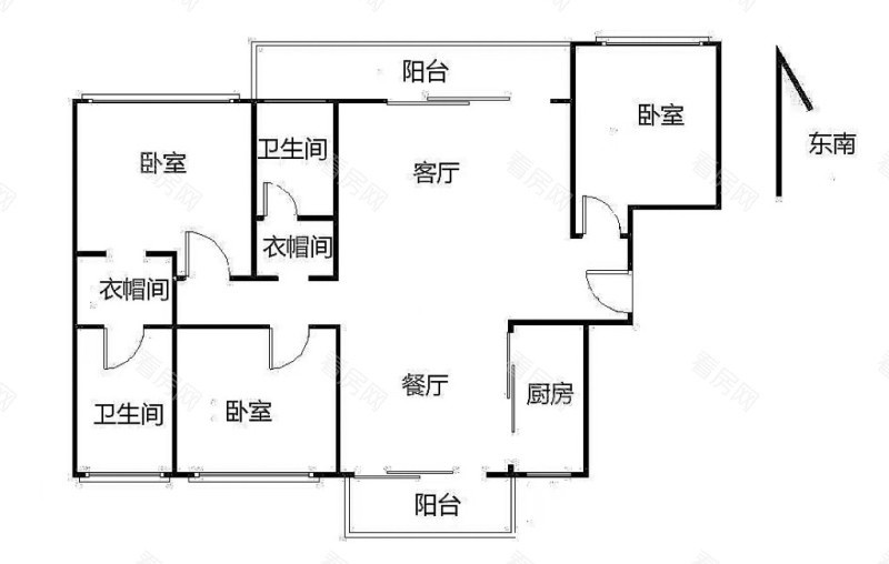 中信红树湾南区小区3室2厅2卫户型图