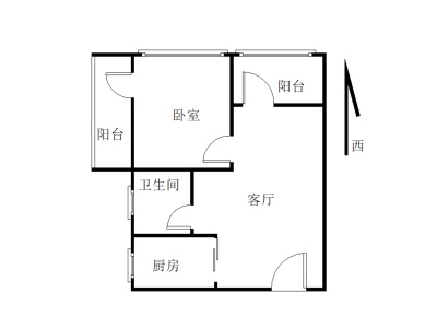 新世界四季御园小区1室1厅1卫户型图1