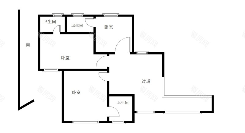 祥庆山庄小区4室2厅5卫户型图