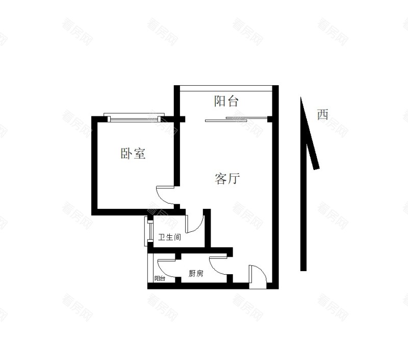 皇庭世纪小区1室1厅1卫户型图31
