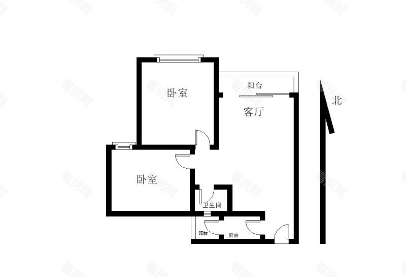 皇庭世纪小区1室1厅1卫户型图3