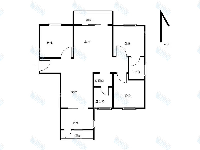 中信红树湾南区小区3室2厅2卫户型图11