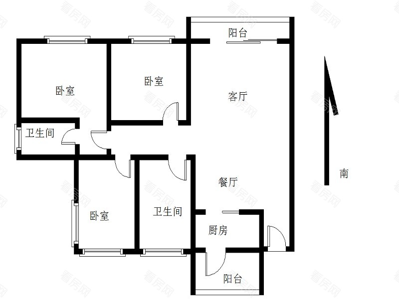 保利时代小区3室2厅2卫户型图28