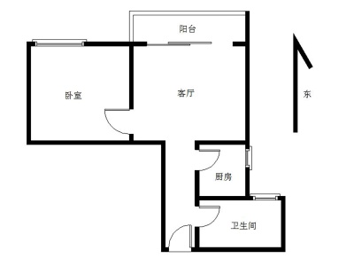 棕榈假日小区1室1厅1卫户型图3
