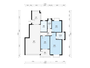 帝景豪庭东区3室2厅户型图2