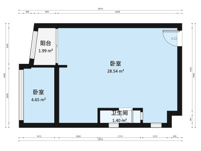 未来荟小区1室0厅户型图5
