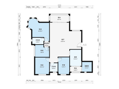 雅居蓝湾(高明)小区5室2厅户型图1