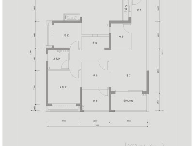 信达金尊府小区3室2厅2卫户型图2