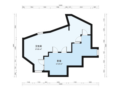 新成帝涛湾小区1室1厅户型图1