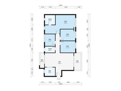 碧桂园联丰天汇湾小区4室2厅户型图3