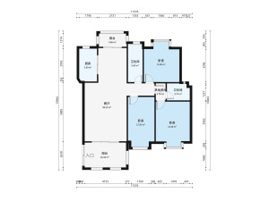 帝景豪庭西区3室2厅户型图4