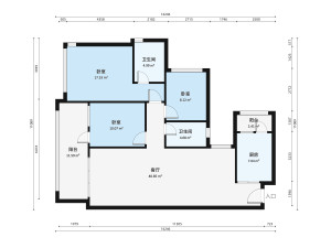 雅居乐御龙山鸣泉谷一期 3室2厅 105㎡ 精装_雅居乐御龙山鸣泉谷一期二手房户型图片3