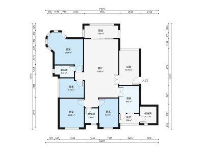 雅居蓝湾(高明)小区4室2厅户型图2