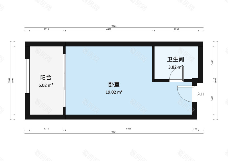 正和中州小区1室0厅户型图