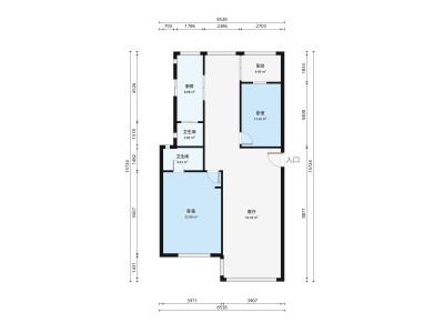 汇丰花园(三水)小区2室2厅户型图1
