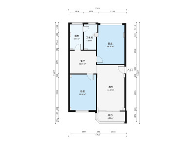 南安路小区2室2厅户型图1