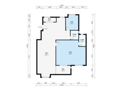 金碧丽江小区3室2厅户型图2