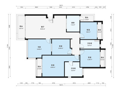 百悦尚城小区5室2厅户型图3