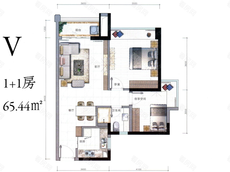 华发峰尚小区0室0厅户型图3