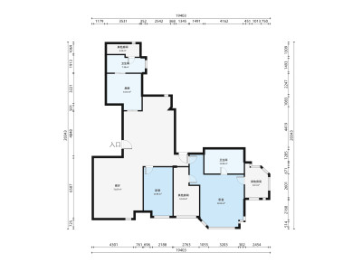 合生珠江帝景小区3室2厅户型图4