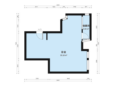 万科四季花城小区1室0厅户型图6