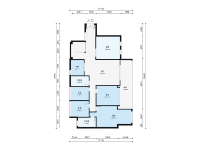 广兴源圣拿威小区2室1厅户型图5