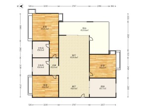 保利天悦BC区 3室2厅 123.33㎡ 精装_佛山南海区千灯湖二手房图片