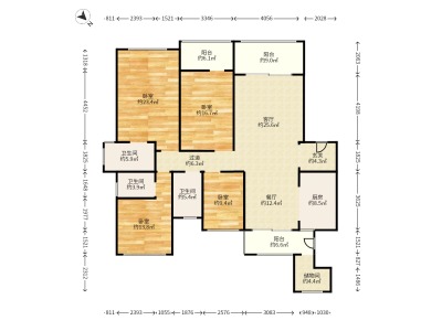 依云曦城小区4室2厅3卫户型图3
