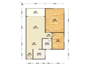 布吉中心花园 1室1厅 65.17㎡ 简装深圳龙岗区布吉街二手房图片