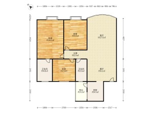 昌盛豪苑一期3室2厅2卫户型图1