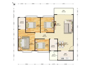 云山雅墅 4室2厅 120㎡ 满五年_云山雅墅二手房户型图片4